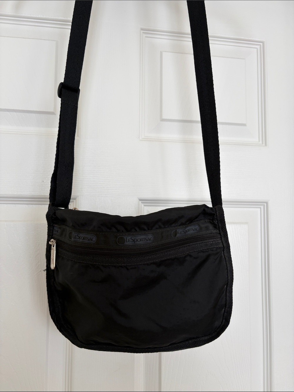 Lesportsac Vintage Black Nylon Crossbody Bag